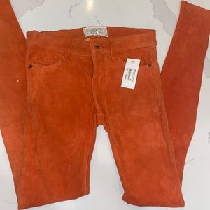 Current/Elliot Skinny Suede Jeans